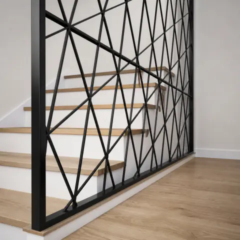 Diagonalgitter Treppengeländer