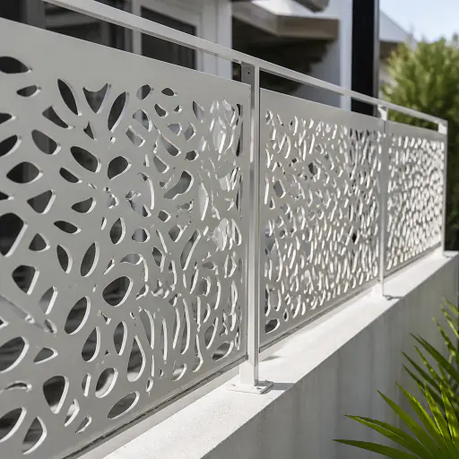 Wartungsfreies Terrassengeländer aus pulverbeschichtetem Aluminium