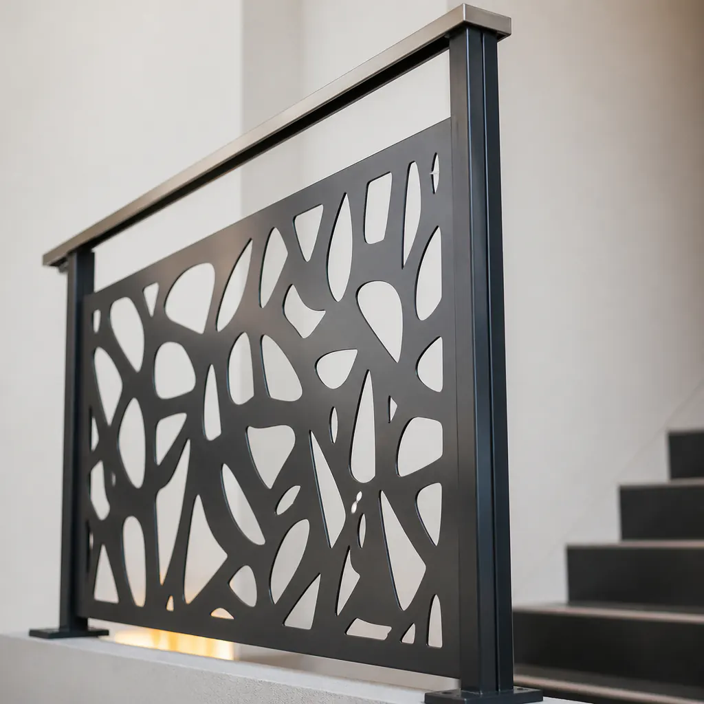 Terrassengeländer mit integriertem Sichtschutz