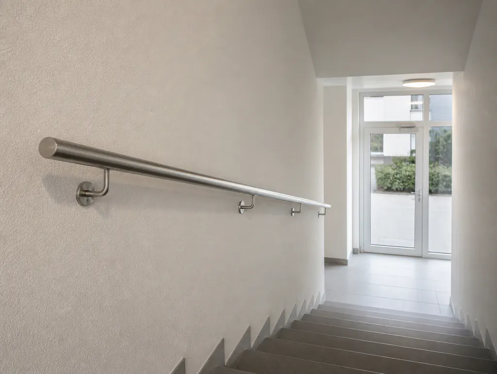 Durchgehender Handlauf für Treppen nach SIA-Norm